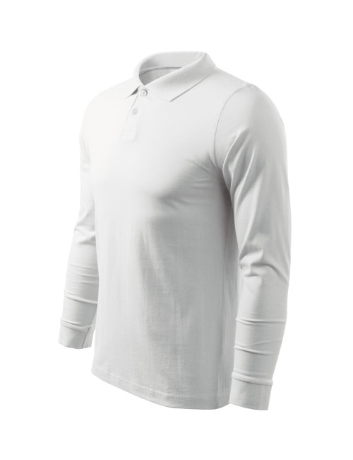 Koszulka polo męska Adler Malfini Single J. LS 211 biały - P&M