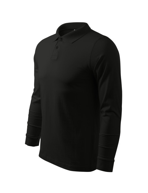 Koszulka polo męska single j. ls 211 czarny Adler Malfini