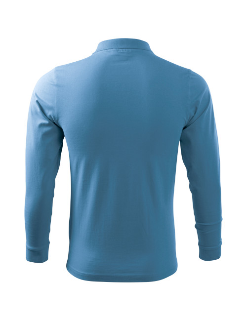 Herren-Einzelpoloshirt j. ls 211 azurblau Adler Malfini