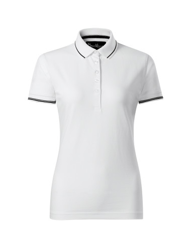 Koszulka polo damska Adler Perfection Plain 253 biały - P&M