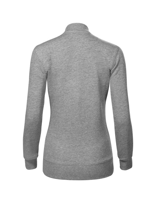 Damen-Bomber-Sweatshirt 454 dunkelgrau meliert Adler Malfinipremium