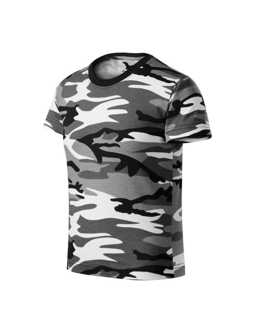 Kinder-T-Shirt Malfini Camouflage 149 grau