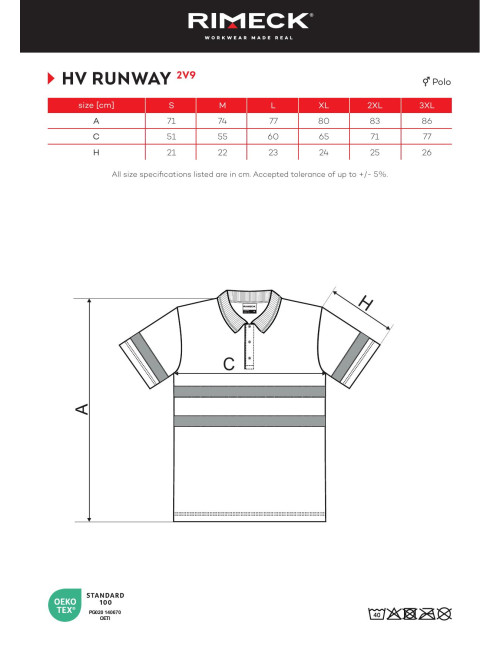 Adler HV Runway Unisex Polo Shirt Fluorescent Yellow