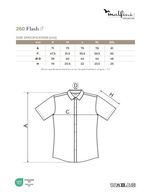 Koszula męska flash 260 light blue Adler Malfinipremium