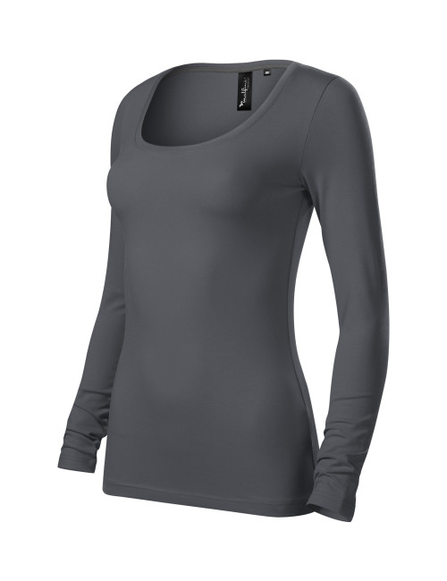 Brave 156 hellanthrazitfarbenes Adler Malfinipremium Damen-T-Shirt