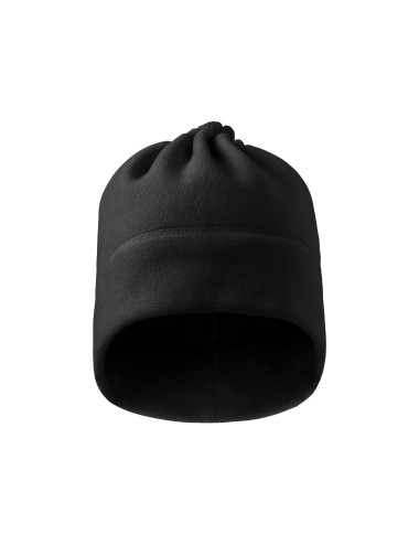 Adler MALFINI Unisex Fleecemütze Practic 519 schwarze Logo-Stickerei