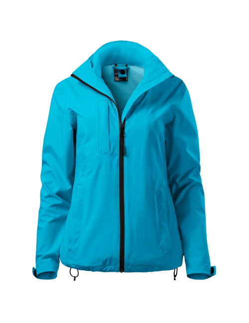 Adler MALFINI Women`s jacket Pacific 3 IN 1 534 turquoise print embroidery logo