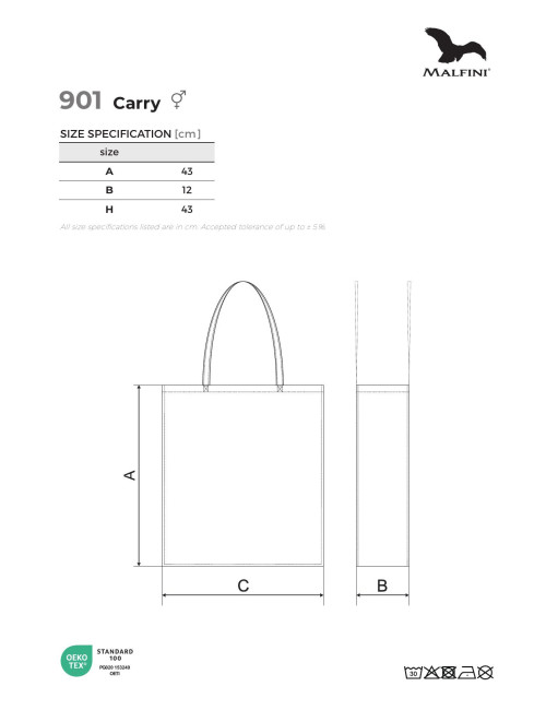 Unisex shopping bag carry 901 natural Adler Malfini