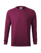 Adler MALFINI Men`s sweatshirt Merger 415 red plum melange logo print embroidery