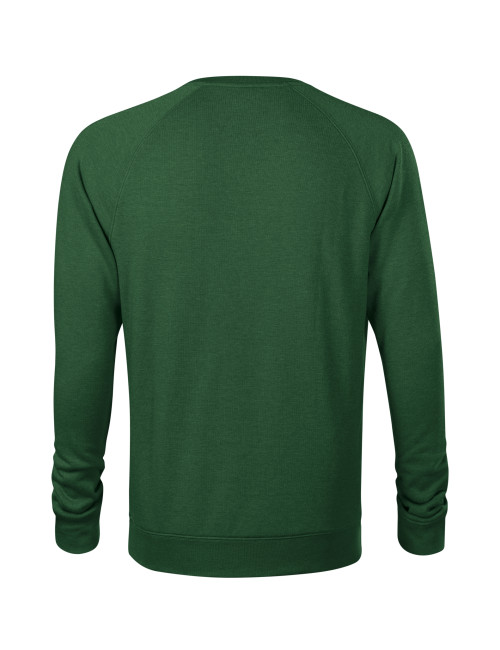Adler MALFINI Herren-Sweatshirt Merger 415 flaschengrün meliert mit Logo-Stickerei