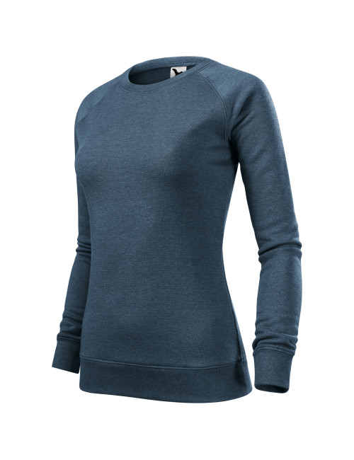 Adler MALFINI Women`s sweatshirt Merger 416 dark denim melange logo print
