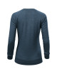 Adler MALFINI Women`s sweatshirt Merger 416 dark denim melange logo print