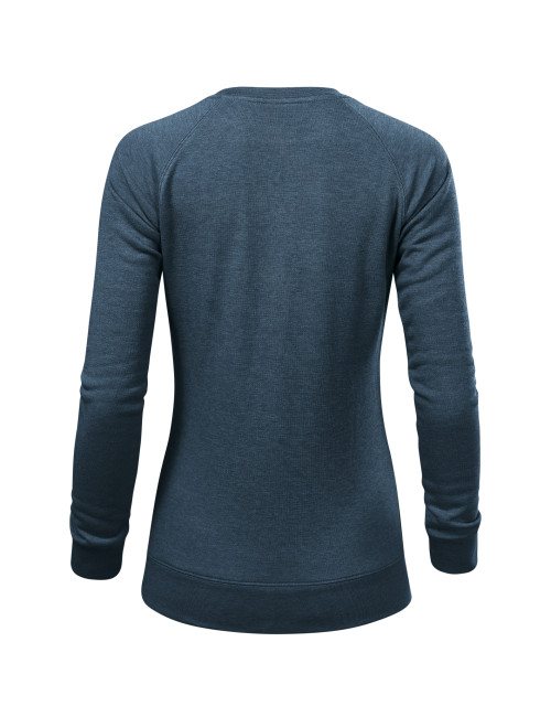 Adler MALFINI Women`s sweatshirt Merger 416 dark denim melange logo print