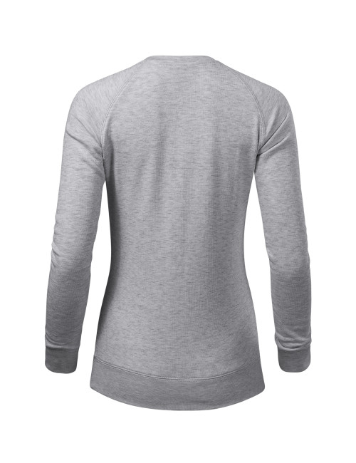Adler MALFINI Women`s sweatshirt Merger 416 silver melange embroidery print