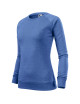 Adler MALFINI Women`s sweatshirt Merger 416 blue melange embroidery print