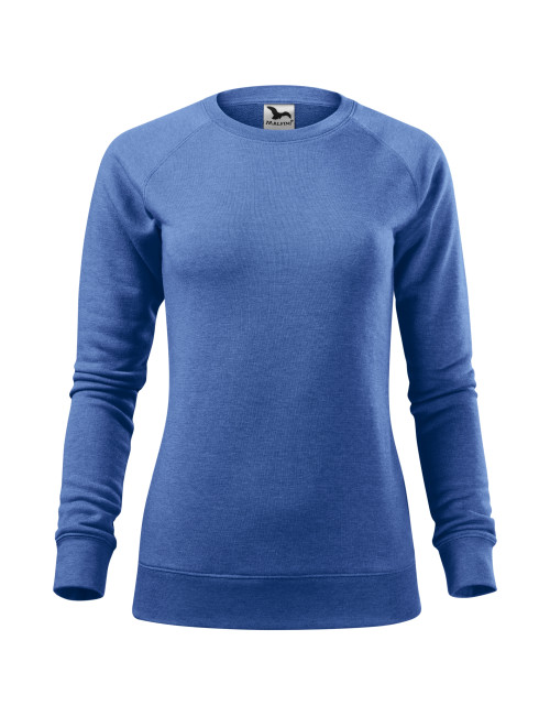 Adler MALFINI Damen-Sweatshirt Merger 416 mit blauer Melange-Print-Stickerei