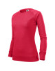 Adler MALFINI Women`s sweatshirt Merger 416 red melange embroidery print