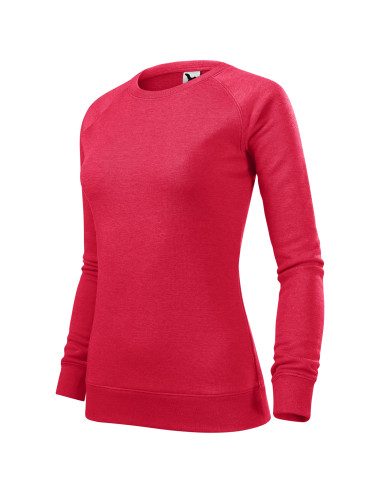 Adler MALFINI Merger Damen-Sweatshirt 416 rote Melange-Print-Stickerei