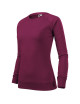 Adler MALFINI Damen-Sweatshirt Merger 416 Red Plum Melange Sublimationsstickerei