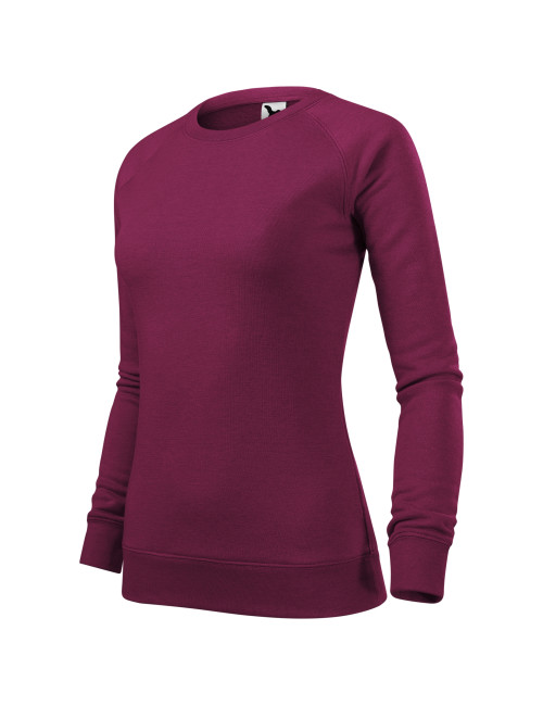 Adler MALFINI Women`s sweatshirt Merger 416 red plum melange sublimation embroidery