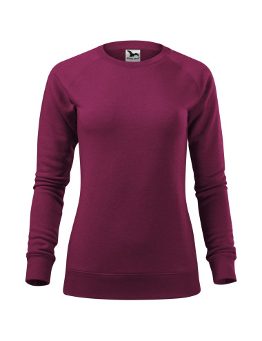 Adler MALFINI Damen-Sweatshirt Merger 416 Red Plum Melange Sublimationsstickerei