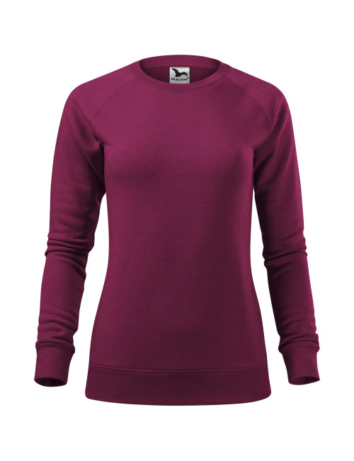 Adler MALFINI Damen-Sweatshirt Merger 416 Red Plum Melange Sublimationsstickerei