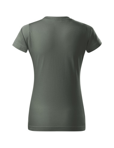 Adler MALFINI Koszulka damska Basic Free F34 ciemny khaki z logo firmy