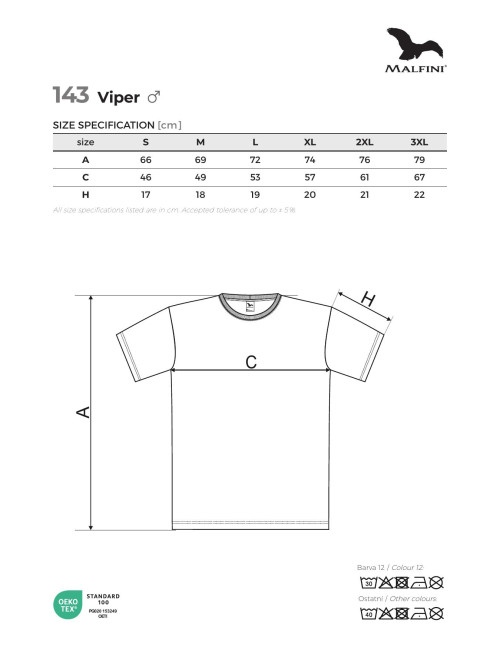 Adler MALFINI Koszulka męska Viper 143 khaki haft logo