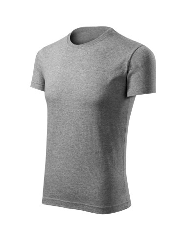 Adler MALFINI Viper Free F43 Herren T-Shirt, dunkelgrau meliert, Logo-Stickerei