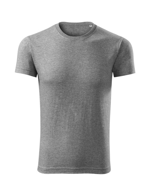Adler MALFINI Viper Free F43 Herren T-Shirt, dunkelgrau meliert, Logo-Stickerei