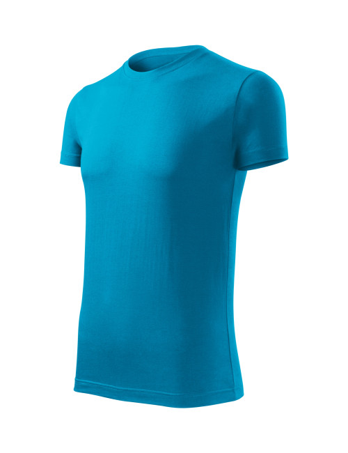 Adler MALFINI Men`s T-shirt Viper Free F43 turquoise computer embroidery