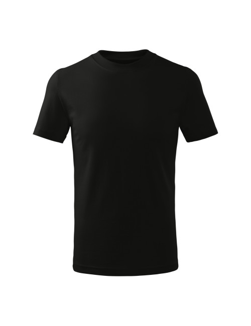 Adler MALFINI Kinder T-Shirt Basic Free F38, schwarzer Logodruck