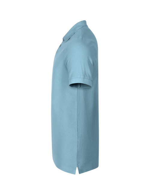 Adler MALFINI Koszulka polo męska Cotton Heavy 215 błękitny haft logo