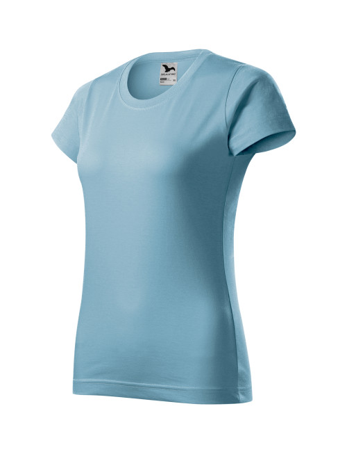 Adler MALFINI Damen T-Shirt Basic 134, blau mit eigenem Aufdruck