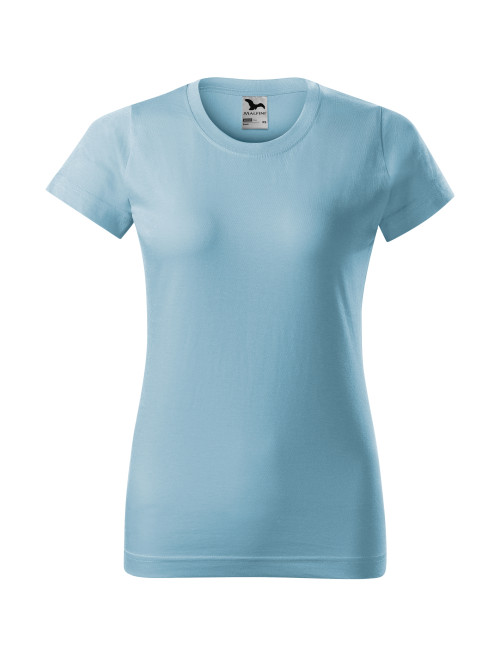 Adler MALFINI Damen T-Shirt Basic 134, blau mit eigenem Aufdruck