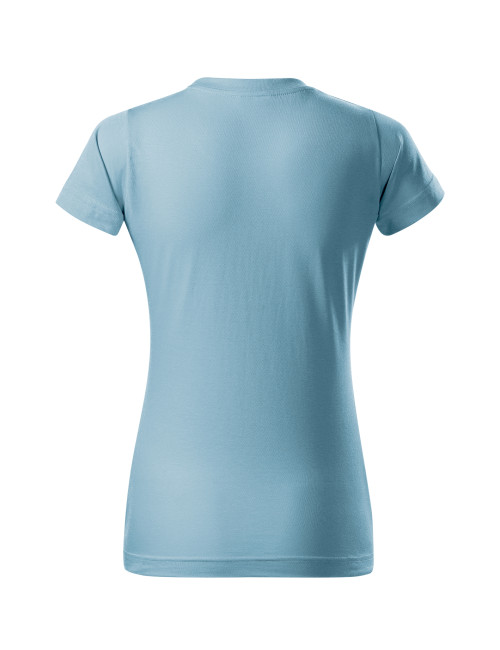 Adler MALFINI Damen T-Shirt Basic 134, blau mit eigenem Aufdruck