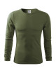 Adler MALFINI Herren T-Shirt Fit-T Langarm 119 Khaki Logo-Stickerei