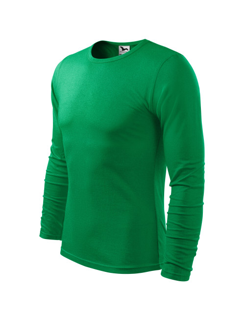 Adler MALFINI Men`s Fit-T Long Sleeve 119 grass green embroidery
