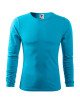Adler MALFINI Herren T-Shirt Fit-T Langarm 119 türkisfarbene Logo-Stickerei