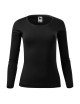 Adler MALFINI Damen T-Shirt Fit-T LS 169, schwarze Stickerei, Logodruck