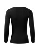 Adler MALFINI Damen T-Shirt Fit-T LS 169, schwarze Stickerei, Logodruck