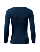 Adler MALFINI Damen T-Shirt Fit-T LS 169, marineblaue Stickerei, Logodruck