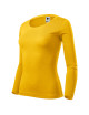Adler MALFINI Damen T-Shirt Fit-T LS 169, gelbe Stickerei, Logodruck