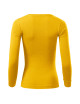 Adler MALFINI Damen T-Shirt Fit-T LS 169, gelbe Stickerei, Logodruck