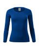 Adler MALFINI Damen T-Shirt Fit-T LS 169 kornblumenblauer Stickerei-Logo-Aufdruck