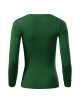 Adler MALFINI Women`s T-shirt Fit-T LS 169 bottle green logo embroidery