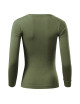Adler MALFINI Damen T-Shirt Fit-T LS 169 khakifarbener Logo-Stickdruck