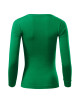 Adler MALFINI Damen T-Shirt Fit-T LS 169 grasgrüner Stickdruck