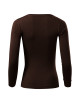 Adler MALFINI Damen T-Shirt Fit-T LS 169, Kaffee, Logodruck, Stickerei