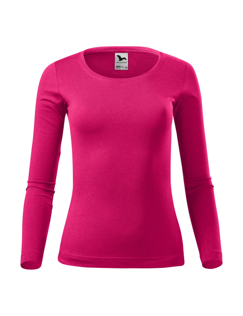 Adler MALFINI Damen T-Shirt Fit-T LS 169 Himbeer-Stickerei-Logo-Druck